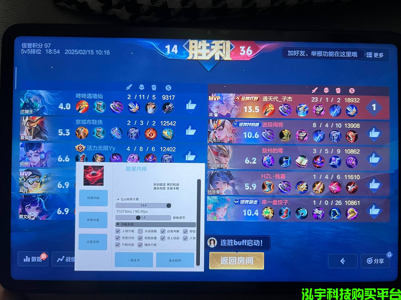 🐍王者荣耀隐星内核助手